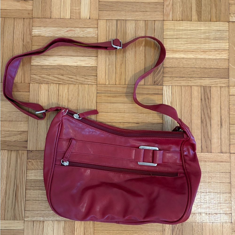 Red Crossbody Shoulder Bag - Unbranded